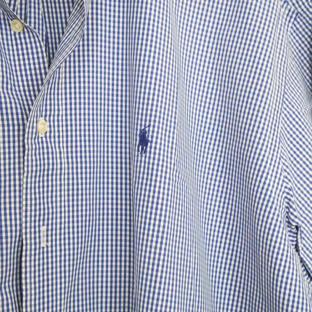 Ralph Lauren Men's Short Sleeve Blake Cotton Button Down Gingham Shirt - XL - Picture 2 of 6